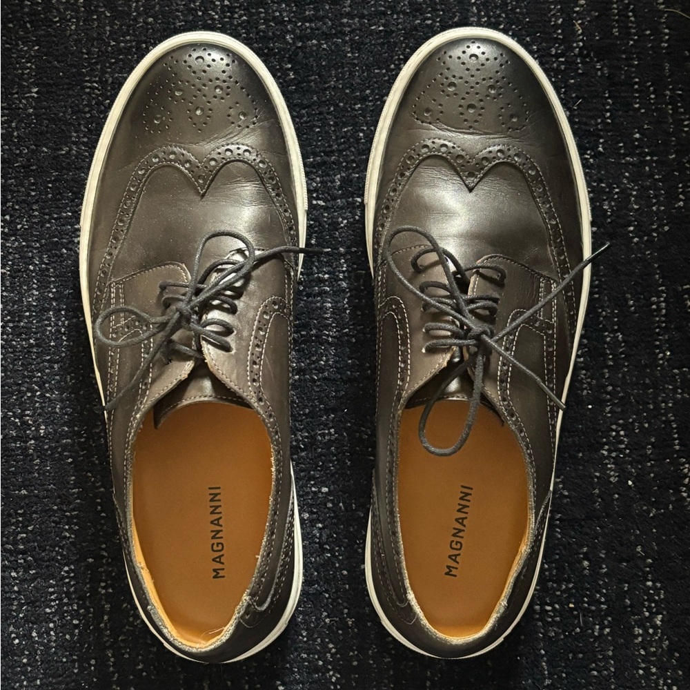 Magnanni Albert Leather Wingtip Derby Men's Size 10